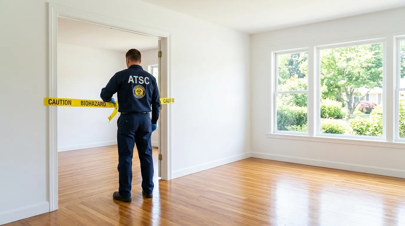 Certified biohazard cleanup crew performing Decomposition Cleanup in Aspen Hill